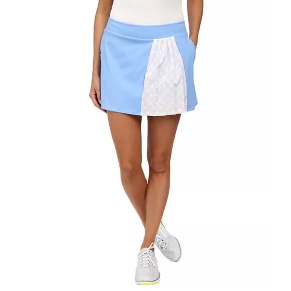 New Adidas womens ligh blue tour accordion golf skirt skort size XL